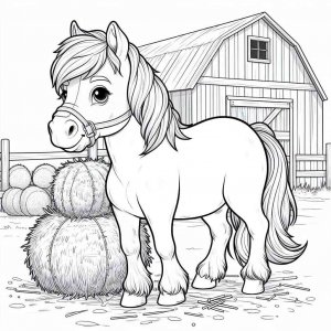 Horse coloring page - picture 3