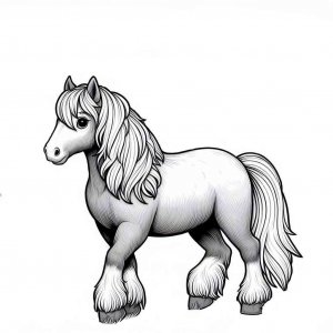 Horse coloring page - picture 30