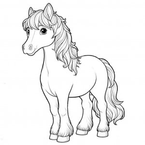 Horse coloring page - picture 4