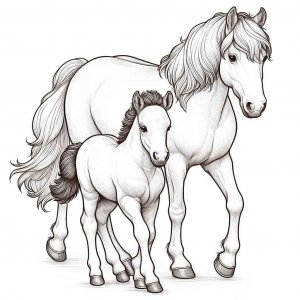 Horse coloring page - picture 5