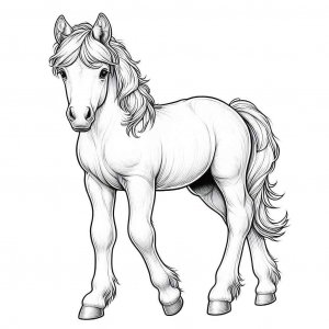 Horse coloring page - picture 6