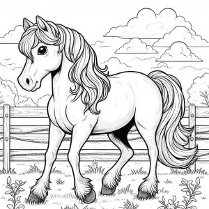 Horse coloring page - picture 8