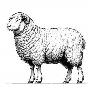 Lamb coloring page - picture 10