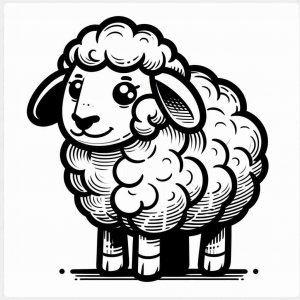 Lamb coloring page - picture 11