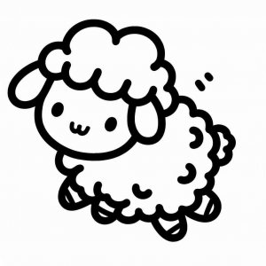 Lamb coloring page - picture 13