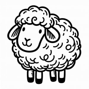 Lamb coloring page - picture 14