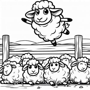 Lamb coloring page - picture 15