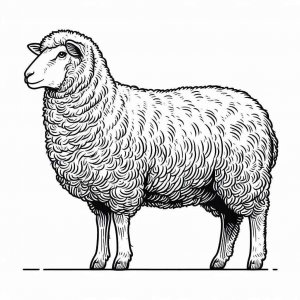 Lamb coloring page - picture 17