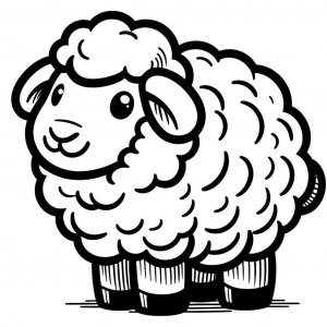 Lamb coloring page - picture 19