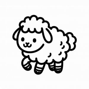 Lamb coloring page - picture 2