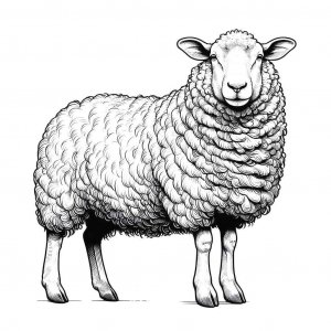Lamb coloring page - picture 20
