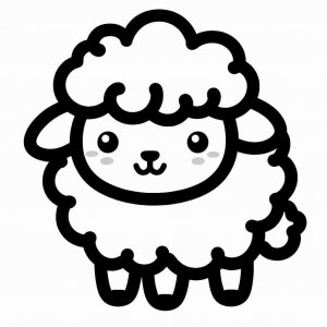 Lamb coloring page - picture 21