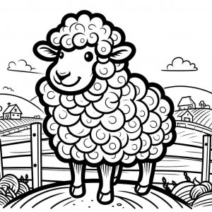 Lamb coloring page - picture 22