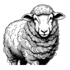 Lamb coloring page - picture 5