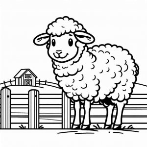 Lamb coloring page - picture 6