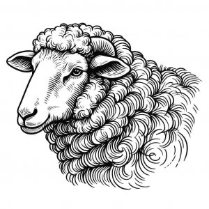 Lamb coloring page - picture 7