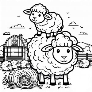 Lamb coloring page - picture 9
