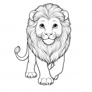 Lion coloring page - picture 1