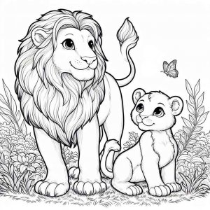 Lion coloring page - picture 11