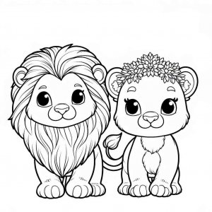 Lion coloring page - picture 13