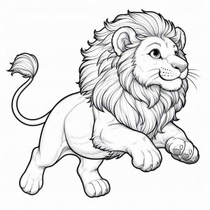 Lion coloring page - picture 14