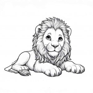 Lion coloring page - picture 16