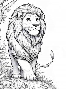 Lion coloring page - picture 18