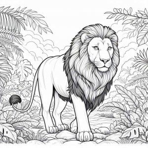Lion coloring page - picture 2
