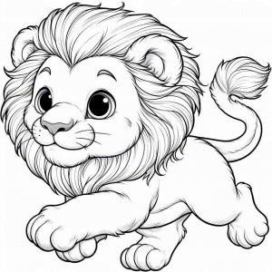 Lion coloring page - picture 20