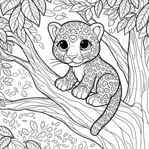 Lion coloring page - picture 24