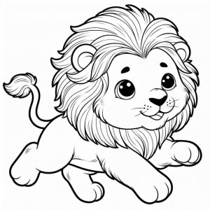 Lion coloring page - picture 25