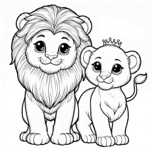Lion coloring page - picture 26