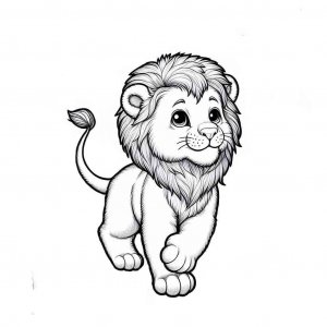Lion coloring page - picture 28