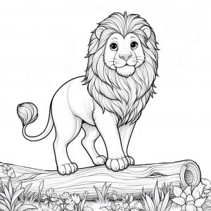 Lion coloring page - picture 3