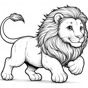 Lion coloring page - picture 30