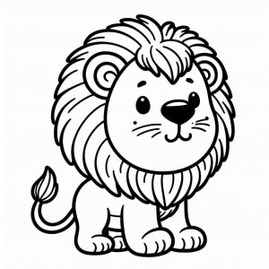 Lion coloring page - picture 31