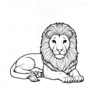 Lion coloring page - picture 32