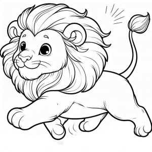 Lion coloring page - picture 34