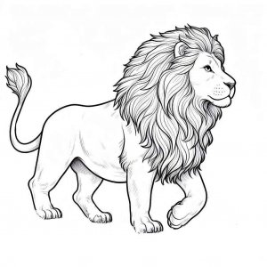 Lion coloring page - picture 5