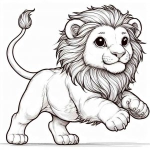 Lion coloring page - picture 6