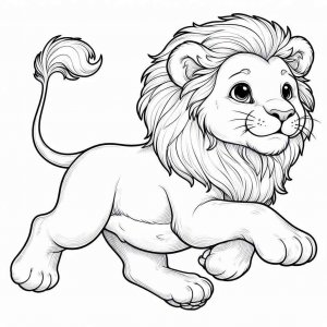 Lion coloring page - picture 7