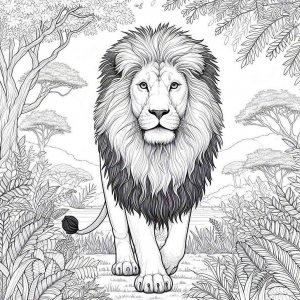 Lion coloring page - picture 8
