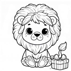 Lion coloring page - picture 9