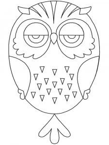 Owl coloring page - picture 3