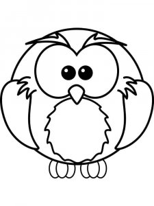 Owl coloring page - picture 4