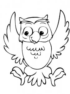Owl coloring page - picture 5