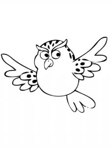 Owl coloring page - picture 9