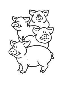 Pig coloring page - picture 1