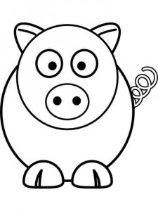 Pig coloring page - picture 19
