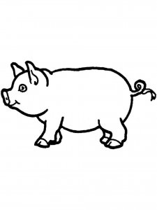 Pig coloring page - picture 23